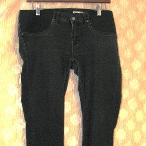 Zara Woman Slim Fit Medium Rise Black Jeans Size Large